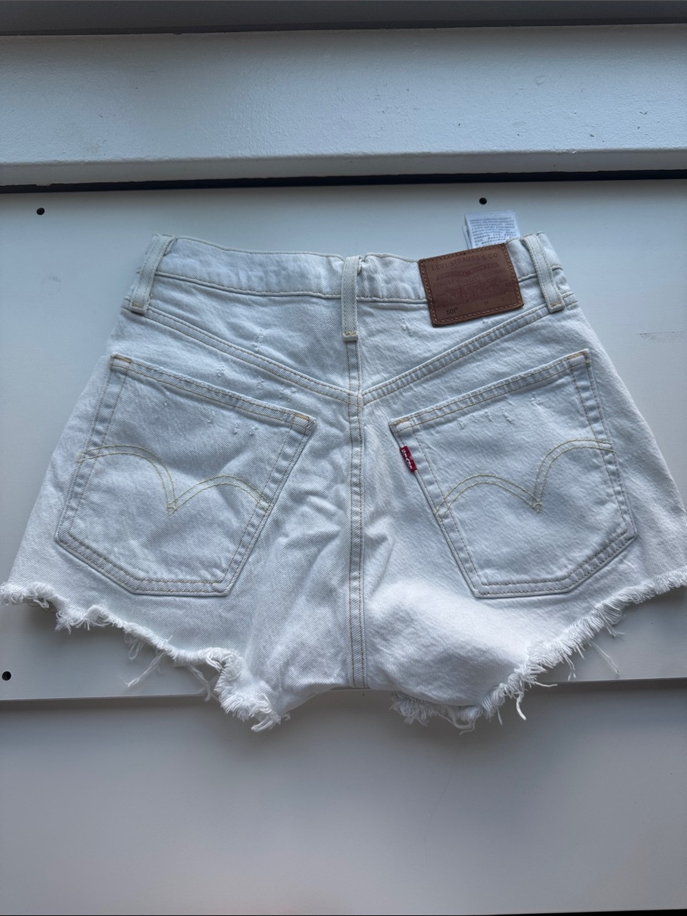 Levi's Light Blue Denim High-Rise Cutoff Shorts